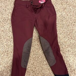Rj classsic riding breeches 24r burgundy great shape